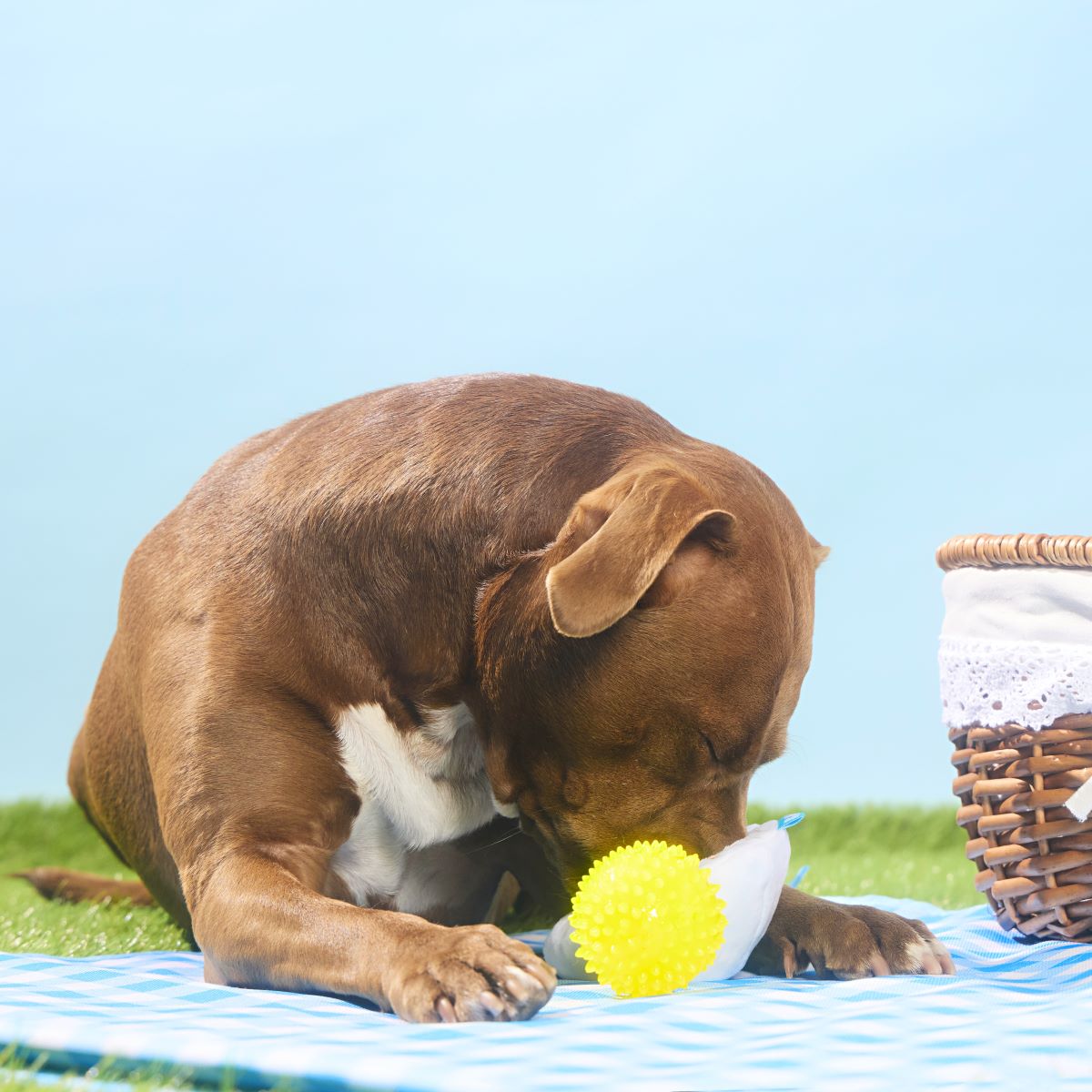 Deviled Begg Plush Multi-Part + Fetch Dog Toy