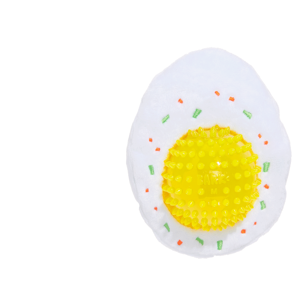 Deviled Begg Plush Multi-Part + Fetch Dog Toy